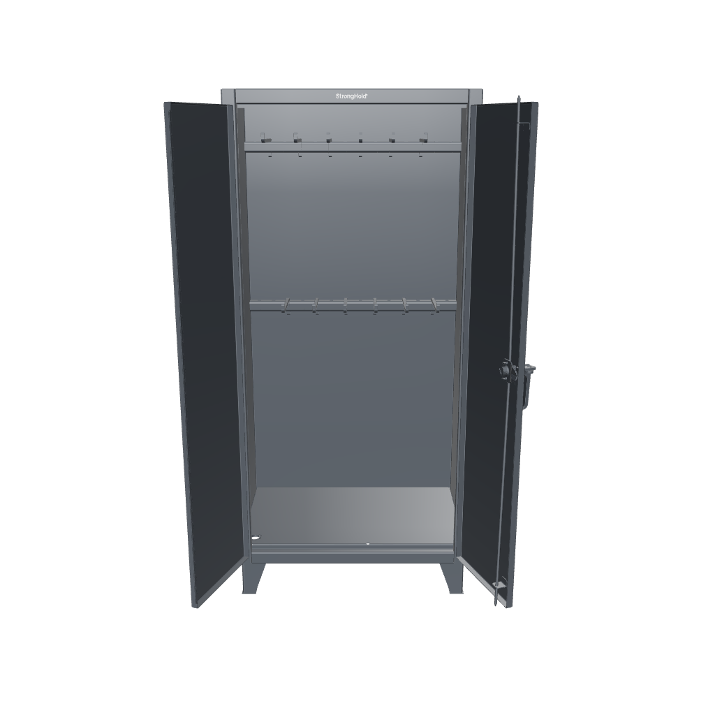 Extreme Duty 12 GA Rigging Cabinet with 12 Hooks - 36 In. W x 24 In. D x 78 In. H - 36-240-12-7024