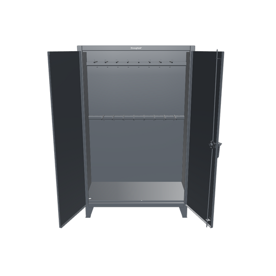 Extreme Duty 12 GA Rigging Cabinet with 16 Hooks - 48 In. W x 24 In. D x 78 In. H - 46-240-16-7024