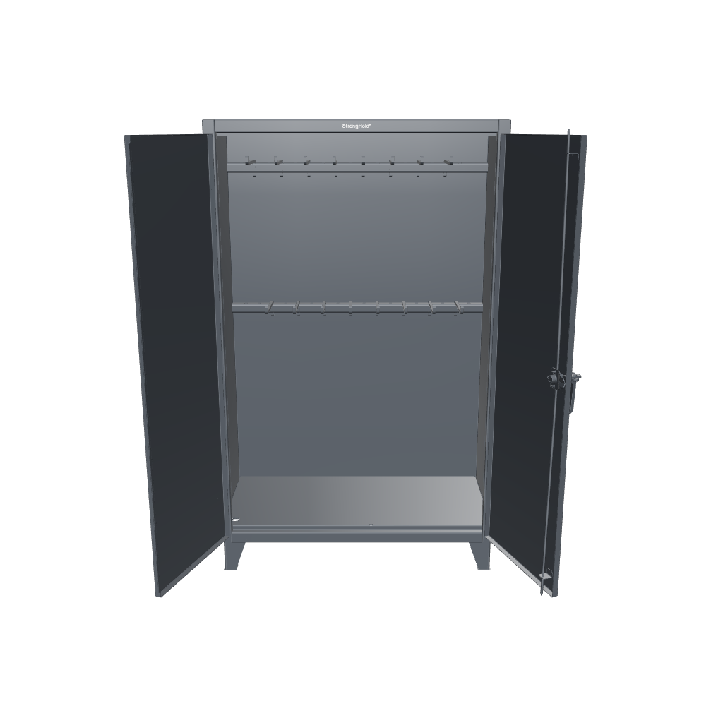 Extreme Duty 12 GA Rigging Cabinet with 16 Hooks - 48 In. W x 24 In. D x 78 In. H - 46-240-16-7024