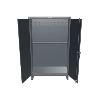 Extreme Duty 12 GA Rigging Cabinet with 16 Hooks - 48 In. W x 24 In. D x 78 In. H - 46-240-16-7024